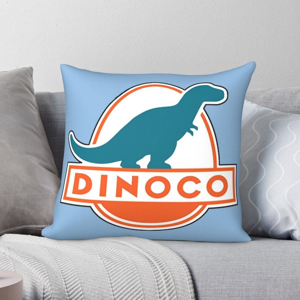 Dinoco Logo Square Pillowcase Polyester Linen Velvet Creative Zip Decorative Throw Pillow Case Home Cushion Cover