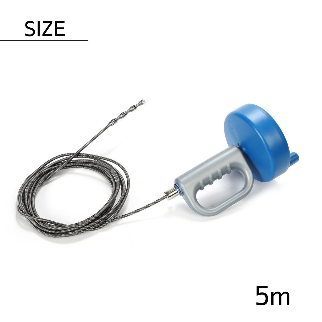 Rotating Wire Pipe Cleaner for Unclogging Bathroom, Toilet, and Bathroom Drains (5m)