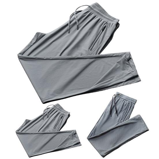 Шикарные свободные спортивные спортивные штаны с тонкой сеткой, летние спортивные штаны, мужские брюки для одежды