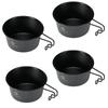 CAMPING MOON Camping Cup Stainless Steel Sierra Cup Black Deep Black Sierra 360ml 4 Piece Set BKS-360-4P