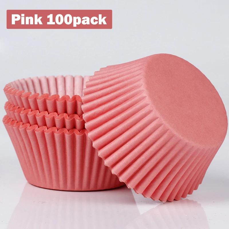 100 шт. Формочки для кексов, бумажные формочки для кексов, держатели для кексов, одноразовые, жиростойкие, для выпечки, десертов, тортов
