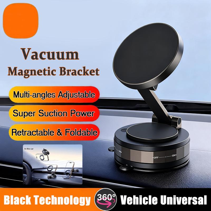 Vacuum Suction Phone Holder Magnetic Car Navigation Bracket 360 Degree Rotation For Xiaomi Iphone Huawei Multyple Phone