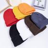 Unisex Knitting Hat Solid Color Men Women Brimless Hat Winter Soft Breathable Warm Stretchy Hat Outdoor Wear