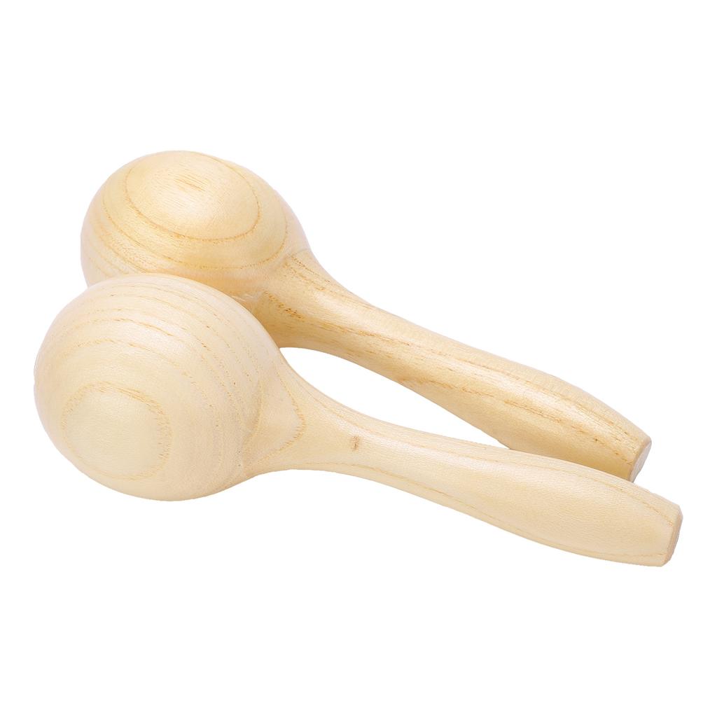 2Pcs Sand Hammer Early Education Instrument Wooden Toddler Percussion Musical Toy Set Kit