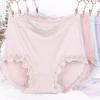 Women's Plus Size Solid Color Threaded Lace Lace Birth Year Big Red Triangle Panties