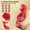 Vibrating Cock Ring Delayed Ejaculation Clitoral Stimulator Testicle Massager Penis Ring Vibrator Male Adult Sex Toy for Couple