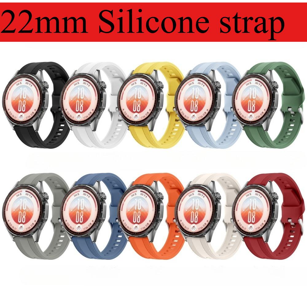 22mm Sports Silicone Strap For Huawei Watch 5 GT7 6 Pro/GT7-6-5 46mm Comfortable Breathable Band For Amazfit Bip 6-5/Balance 3 2