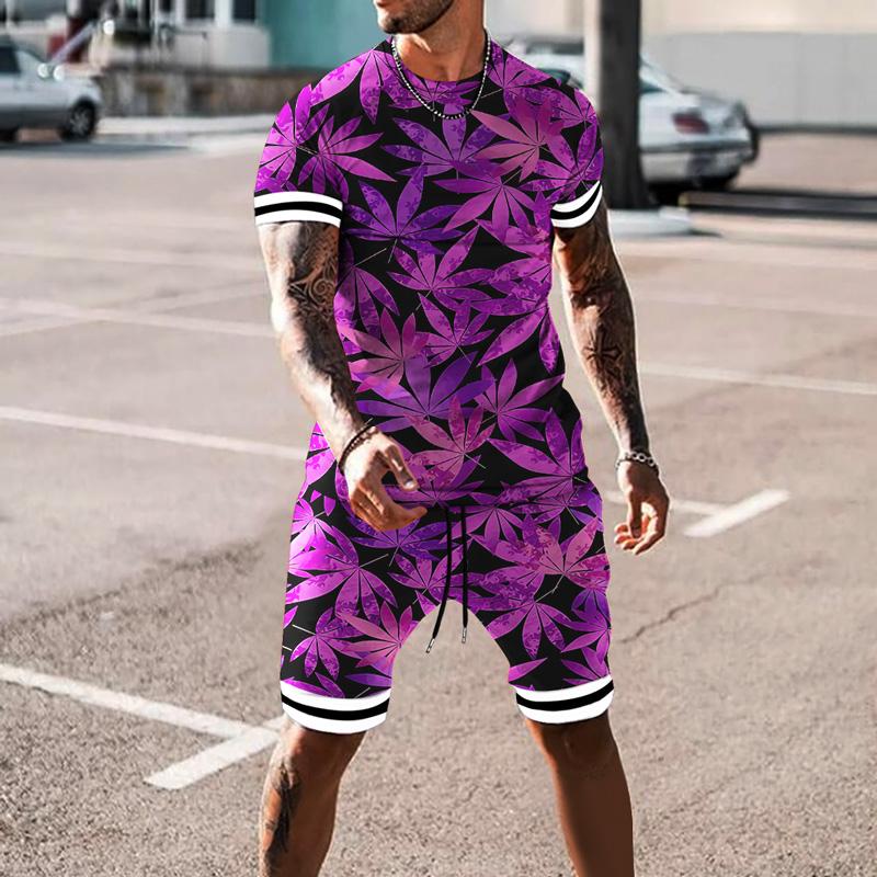 Мужские короткие наряды с 3D принтом, спортивный спортивный костюм, комплект из 2 предметов для мужчин, летняя комплектация, мужские тканевые мужские футболки с короткими рукавами, комплект шорт