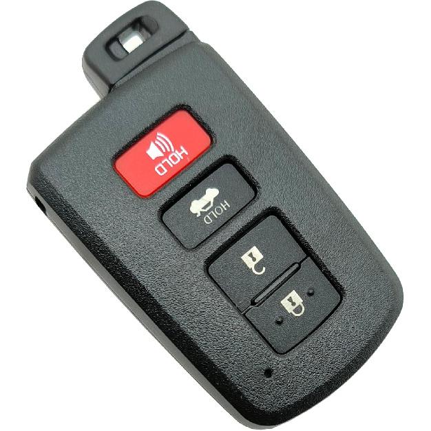 4 Button Replacement Key Fob Shell Case fit for Toyota Avalon Camry Corolla RAV4 Highlander Sequoia 2011 2012 2013 2014 2015 2016 2017 2018  Keyless