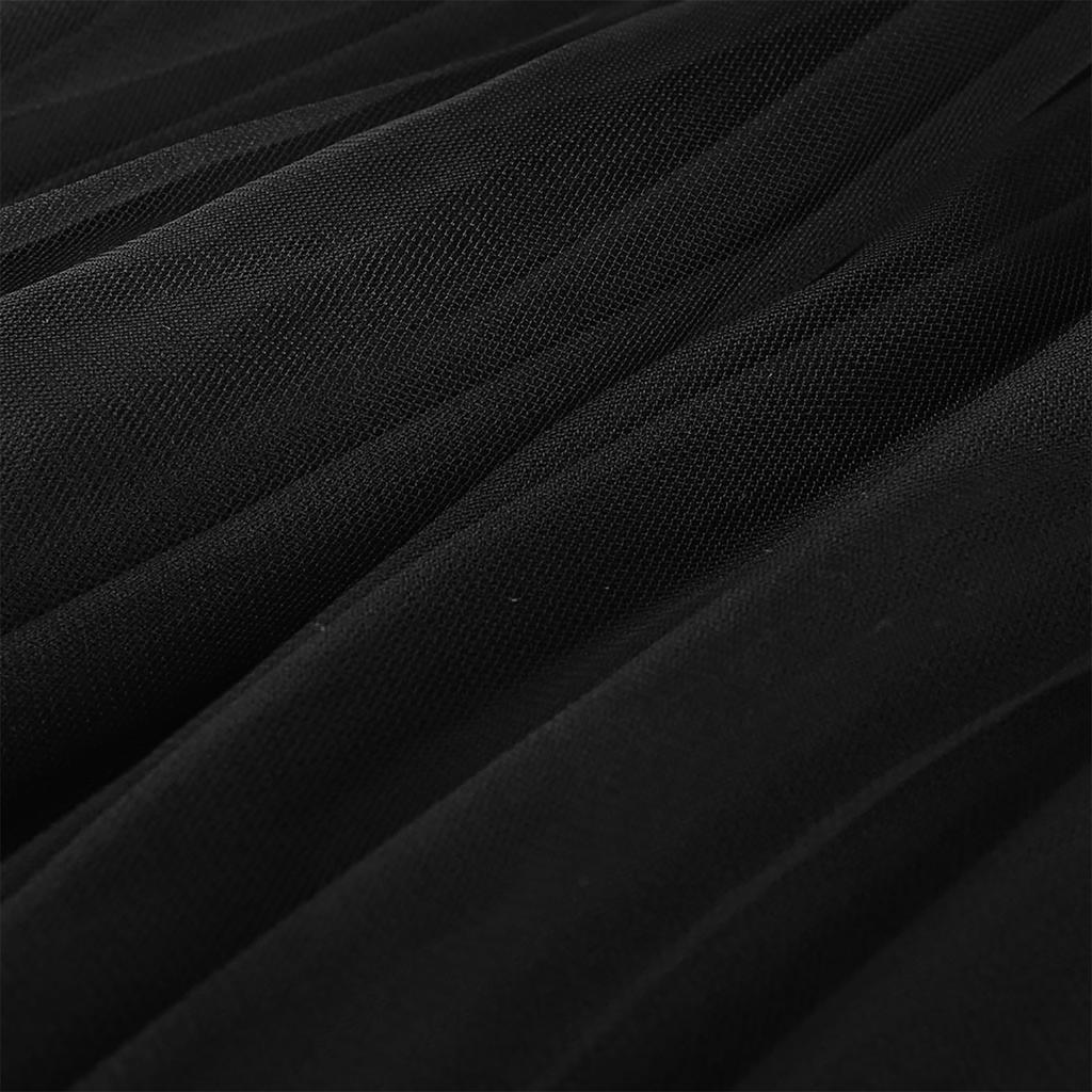 Женское летнее повседневное однотонное вечернее платье трапециевидной формы с круглым вырезом и молнией сзади со средними рукавами и кружевной сеткой