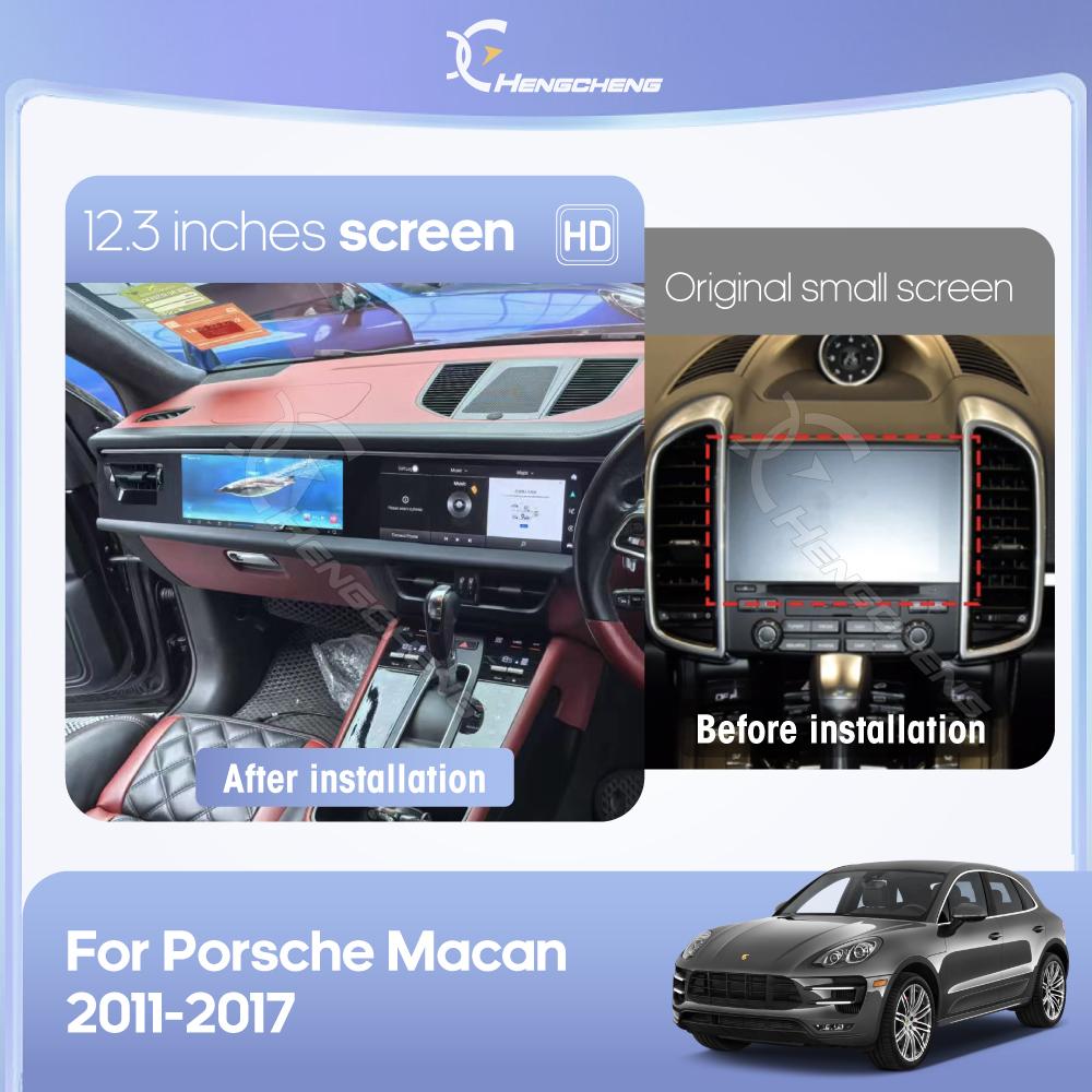 12.3Inch Dual screen Android 13 For Porsche Macan 2011-2017 Car Multimedia Video Player GPS Navigation Radio Carplay 4G Auto 360