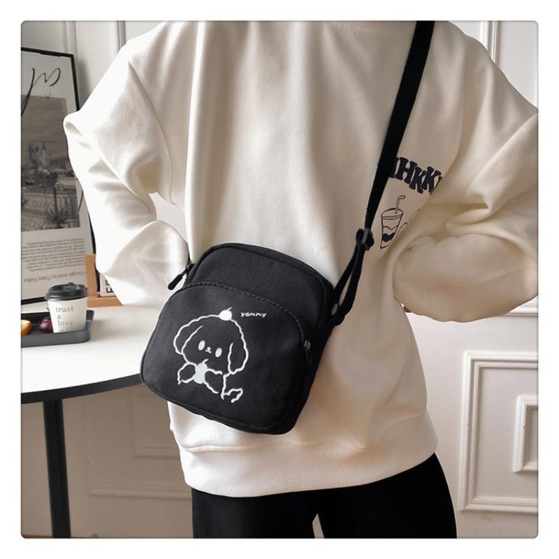 Японский стиль Харадзюку, мультяжная холщовая сумка, корейская минималистичная сумка через плечо для студентов