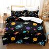 3D Digital Printing Bedding Four-Piece Set Three-Piece Set Planet Sheet Quilt Pillow