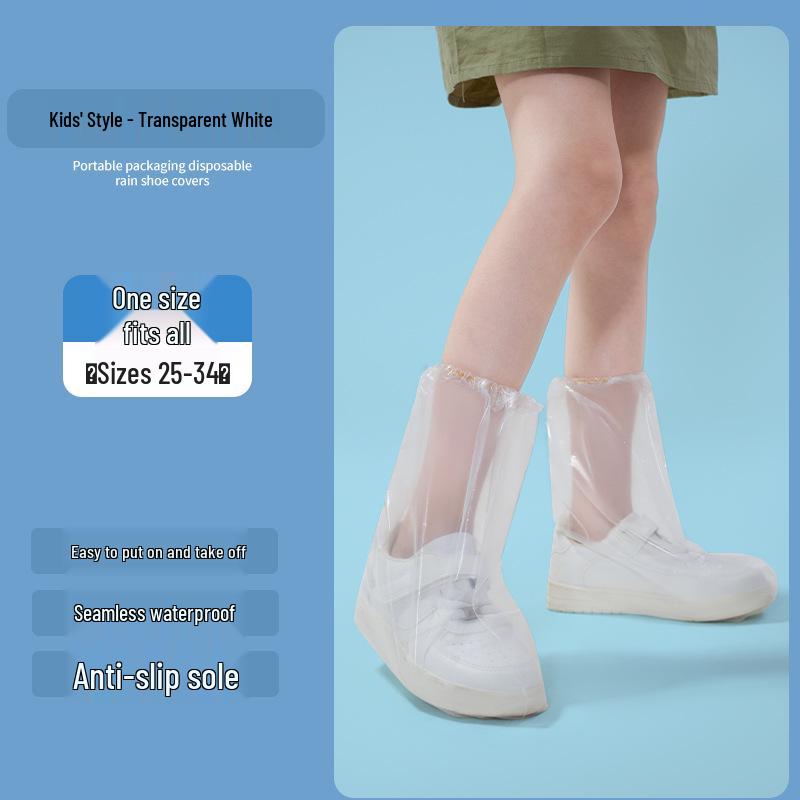 Портативные водонепроницаемые толстые прозрачные одноразовые бахилы - индивидуально упакованы для использования на открытом воздухе