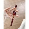 Женский металлический кожаный ремешок для Apple Watch Series Ultra 11/10/9/8/7 SE Комбинированный кожаный ремешок для 38 40/41/42/44/45/46/49 мм Запасной браслет