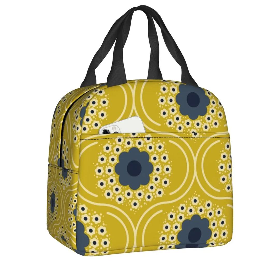 Orla Kiely Bubble Flowers Изолированная Сумка Для Обеда Для Женщин Герметичная Скандинавская Термосумка-холодильник Для Обеда Пляж Кемпинг Путешествия