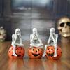 Орнамент в форме скелета, тыквы, привидения, Хэллоуин, украшение для дома, рабочего стола, три не-скелетных смоляных орнамента, декорация атмосферы