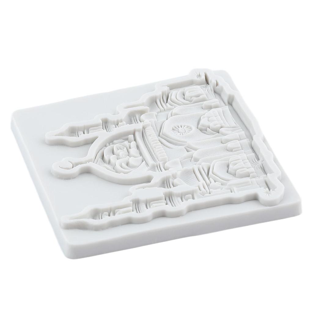 Силиконовая форма «Сказочный замок», формы для мастики «Замок», инструменты для украшения торта, топпер для кексов, форма для конфет, смолы, полимерной глины, шоколада, гампасты