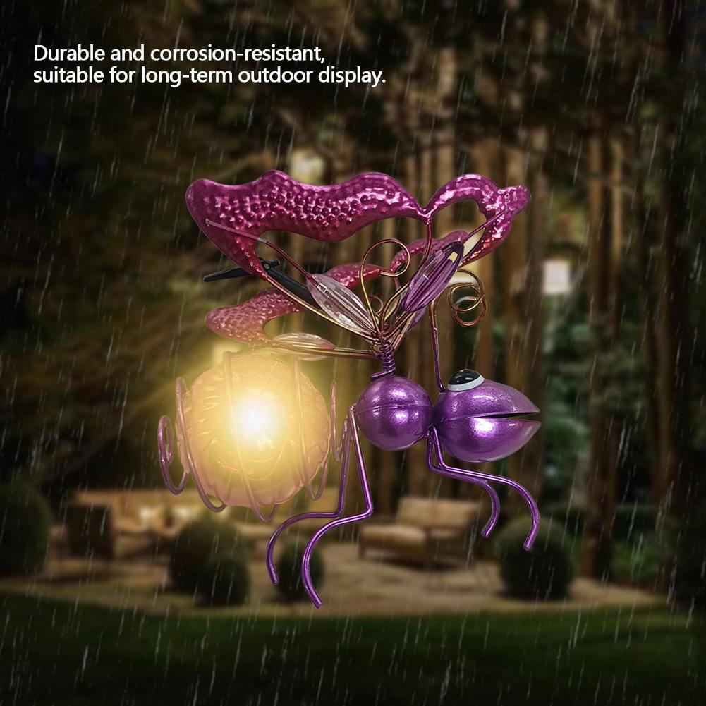LED Hanging Flying Animals Lamp Solar Powered Painted Iron Art Crafts Light IP44 Waterproof Yard Balcony Porch Garden Decoration
