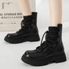 Women Chelsea Boots Platform Shoes Winter New Designer Punk Ankle Lace Up Knitting Gladiator Sock Botas De Mujer Stretch