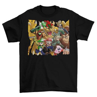 Футболка Super Smash Bros Унисекс Хлопок Взрослый Nintendo DK Samus Link Размеры Новая