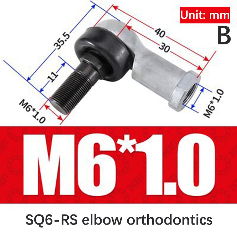 M5/M6/M8/M10/Мелкая резьба 90 градусов Соединитель Шаровый шарнир Наконечник тяги Sq-Rs Правая резьба Подшипник скольжения Наружный
