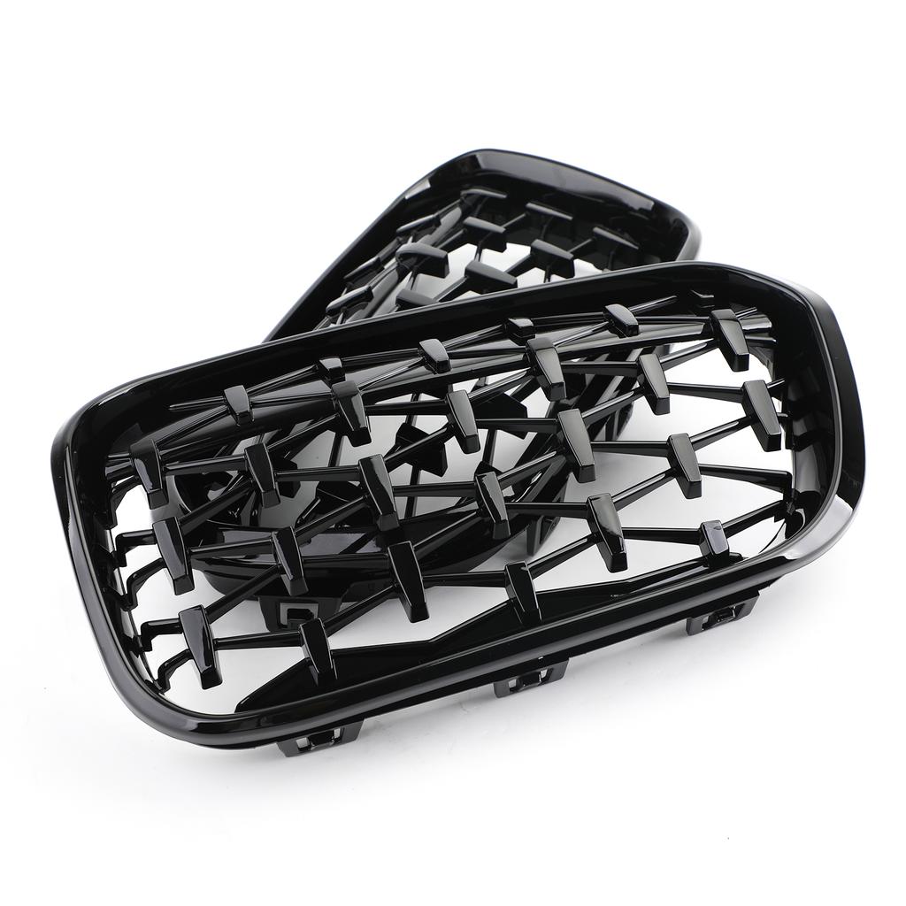 Areyourshop Meteor Black Front Kidney Grille For BMW 2015-2017 1 Series F20/F21