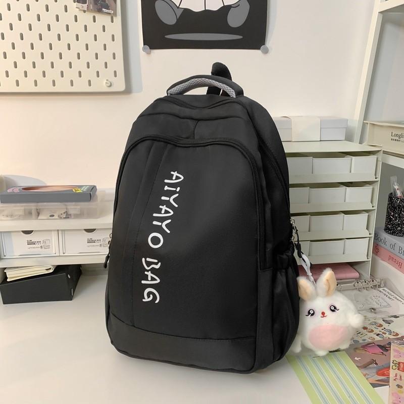 Mini Color Block Nylon Backpack For Women With Laptop Pocket For School Use