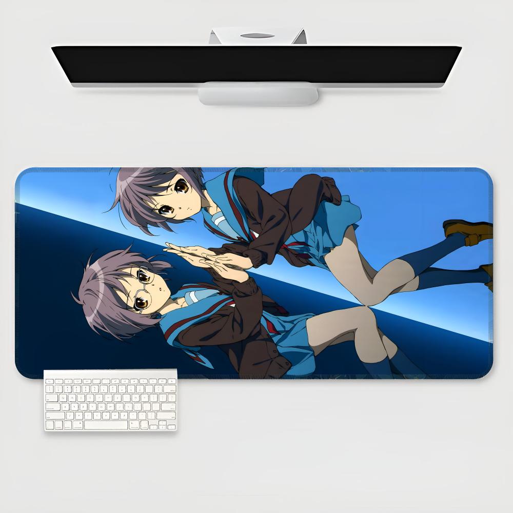 Коврик для мыши The Melancholy of Haruhi Suzumiya игровая клавиатура XXL Коврик для мыши Большой Компьютер Ноутбук Нескользящий Коврик для стола Клавиатура Коврик для мыши