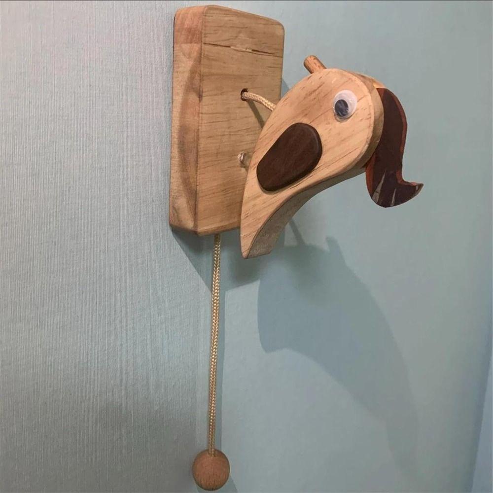 Ручной дверной молоток, деревянный дверной звонок-дятел, ретро-инструмент для стука в дверь