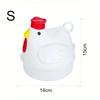 1/4 Grid Cute Chicken Shaped Microwave Steamer Mini Home Boiled Soft Boiled Eggs Heating Box Kitchen Cooking Tool Accessories