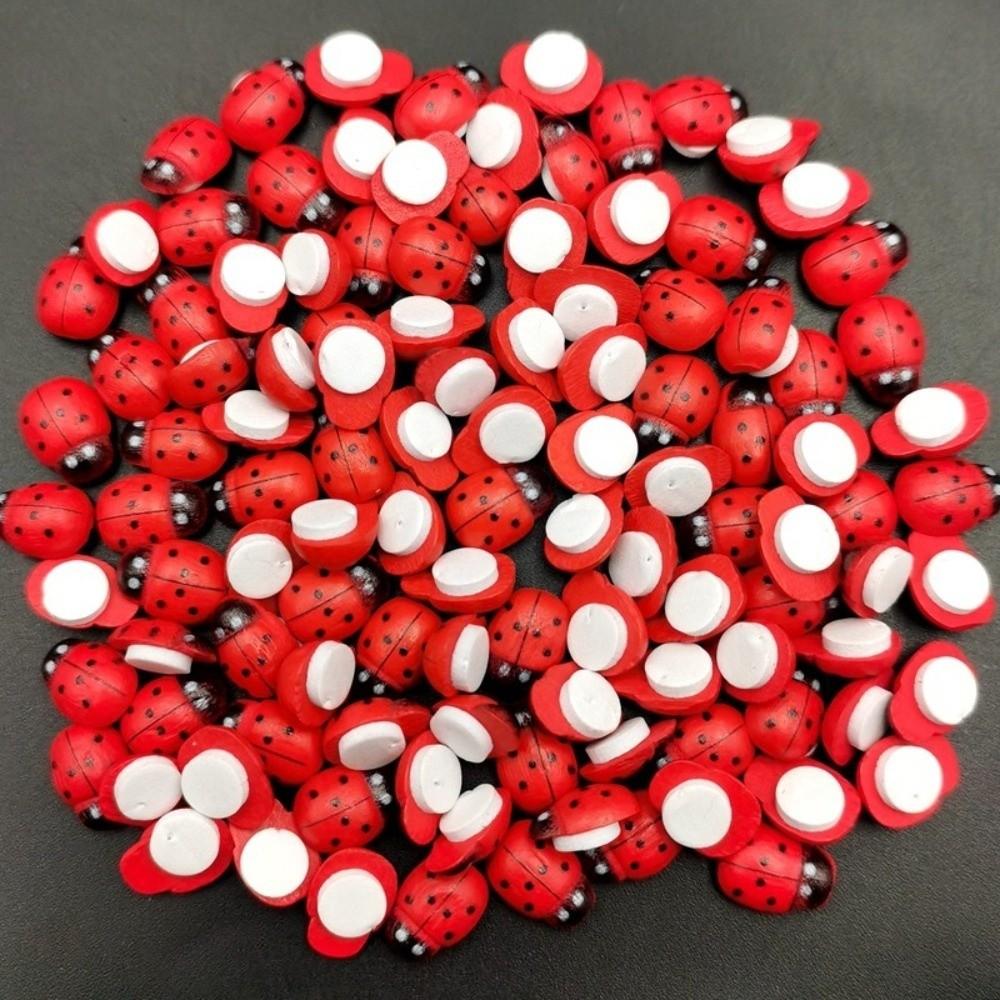 35/100pcs Tiny Size Flatback Wood Bumble Bee Insect Self-Adhesive Embellishments  Party Home Decor