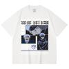 230 г/м² 100% хлопок Jujutsu Kaisen V26 Принт Годжо Унисекс Тяжелая хлопковая футболка