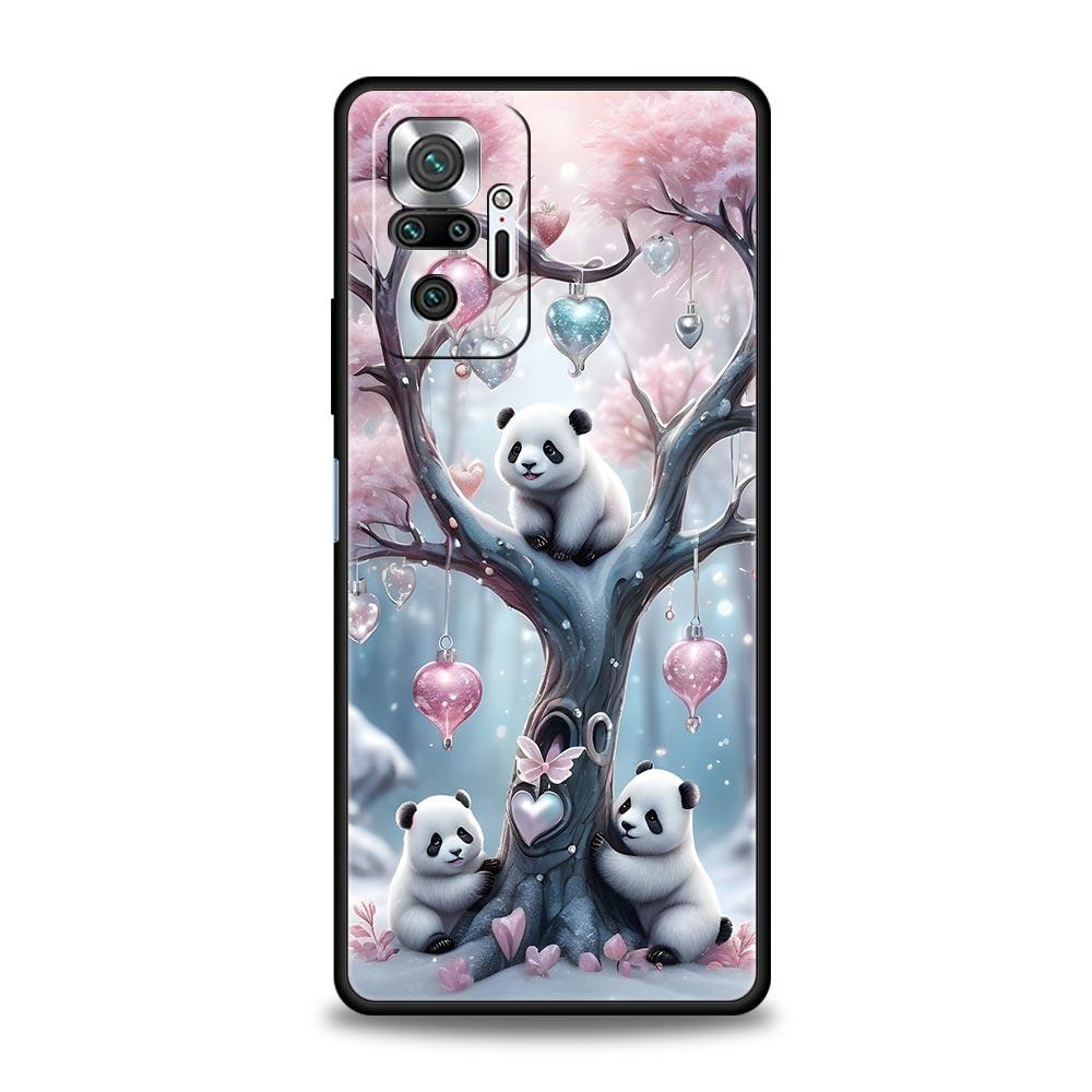 Baby Panda Phone Case Cover for Redmi 14C 10C Note 15 14 13 12 10 11 K40 Pro Plus 5G Soft TPU Shockproof Shell Fundas Capas Bags