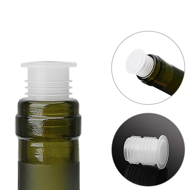 Plastic Bottle Cap Red Wine Cork Inside Plug Transparent Threaded Nut Hole Dust-Proof Plug