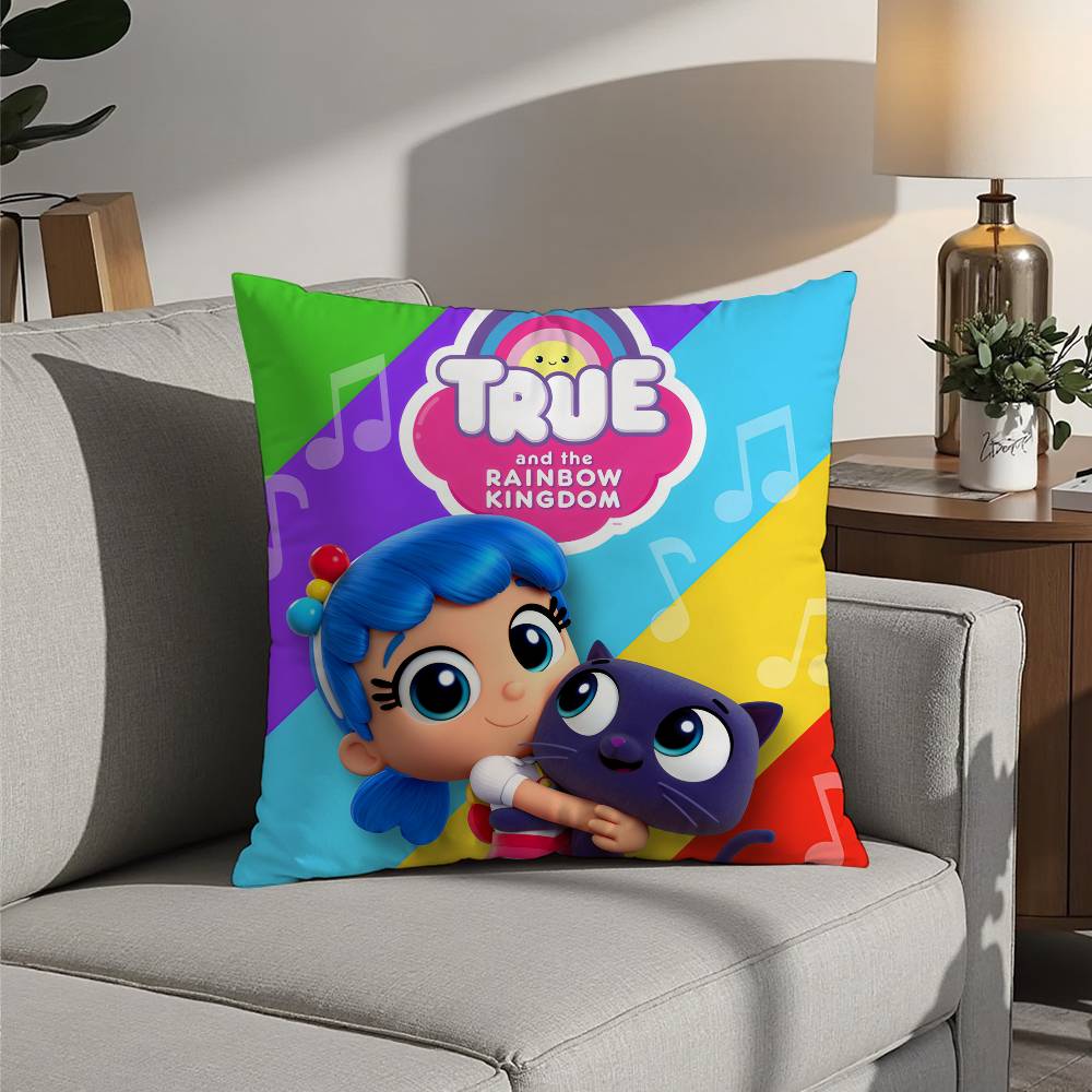 Наволочка для подушки Т-Истинная и Королевство Радуги, квадратная, двусторонняя печать, чехол для подушки для дивана, домашнего декора спальни, подарок