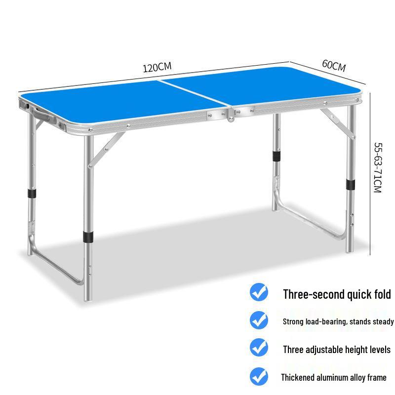 Adjustable Folding Table and Chair Set for Outdoor Markets, Camping, and Picnics