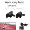 2PCS Suitable for Peugeot Cars, Including Peugeot 307, 308, 408, Seg and Citroën Washing Nozzles and Wiper Nozzles.