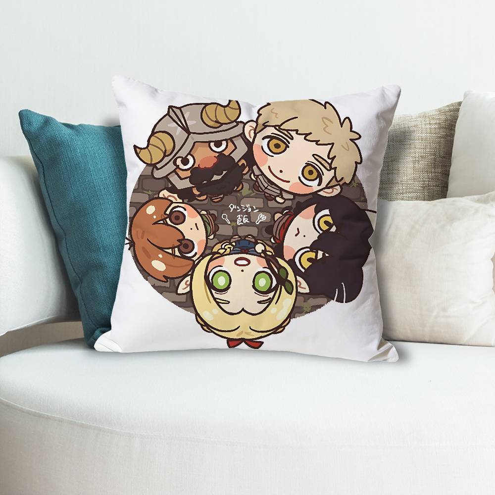 DDelicious in DDungeonsS Anime Celebrity Merchandise AllMatch Printed Pillow Case Sofa Car Office Room Decoration Protector