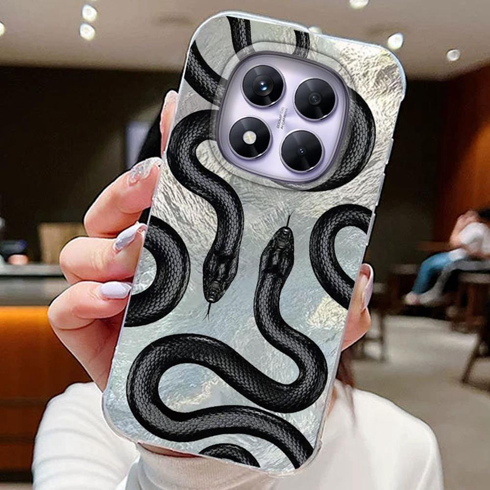 Красочный градиентный белый бабочка леопард принт любовь для Xiaomi Redmi Note 14 Pro 5G чехлы для телефонов крышка мягкий силиконовый бампер жесткая ПК задняя крышка