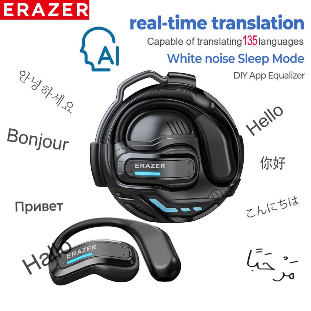 ERAZER X8 AI Наушники-переводчики Игровые Bluetooth 5.4 Беспроводные Наушники с Низкой Задержкой HD Звонок Наушники с Микрофоном Водонепроницаемые