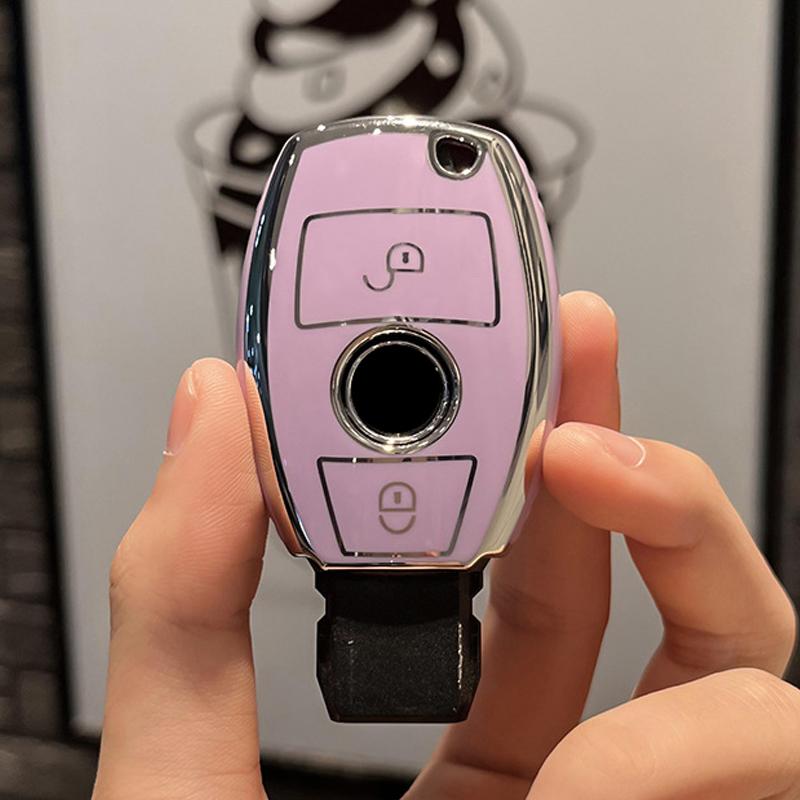TPU Key Case Cover 2/3Button Shell Fob for Mercedes Benz W204 W463 W176 W251 W205 A200 A260 A C R G Class GLA CLA GLK GLC CLS BM1