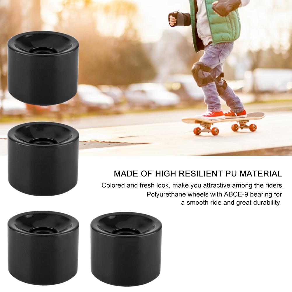 PUENTE 4 шт. набор 70*51 мм высококачественные полиуретановые колеса для скейтборда длинные колеса для доски (черный)