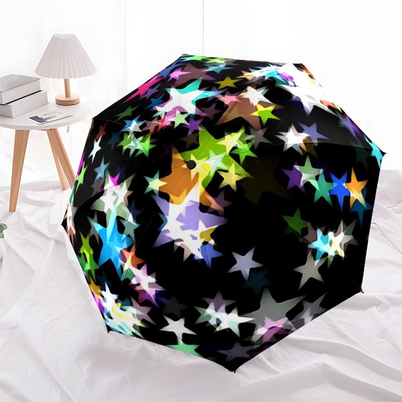 1pc Star Sphere Automatic Umbrella - 8-Rib Durable Frame, Portable Fashion Accessory & Holiday Gift yy251117174