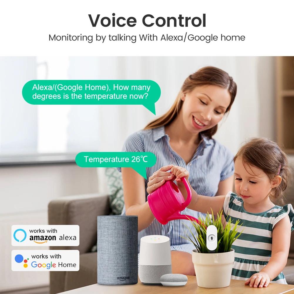 Датчик влажности почвы Zigbee Приложение для удаленного мониторинга Тестер влажности и температуры Автоматизация сада Детектор полива для растений