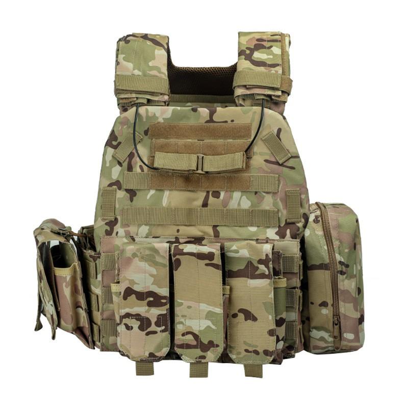 Tactical Vest Outdoor Activities Lightweight Oxford Fabric Camo Utility Waistcoat Men Women Airsoft Paintball