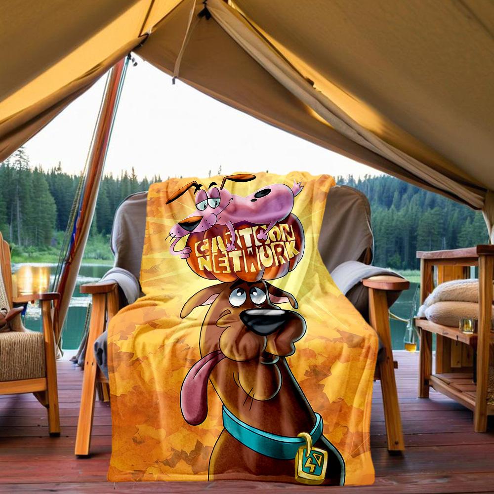 1PC Cartoon Network Outdoor Blanket Lightweight Flannel, Soft & Warm, All-Season, Outdoor, Camping, Living Room, Office, L1106111