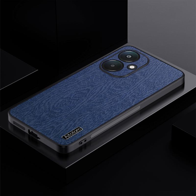 Для Xiaomi Redmi 13C 5G/13R 5G/Poco M6 5G Чехол Кожа+ПК+ТПУ Текстура дерева Чехол для телефона