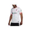 Nike Футбольная футболка Liverpool FC Dri-FIT Vintage Fashion Logo с коротким рукавом и V-образным вырезом, мужская, топы, белая, Pure-Platinum, черная FQ2030101