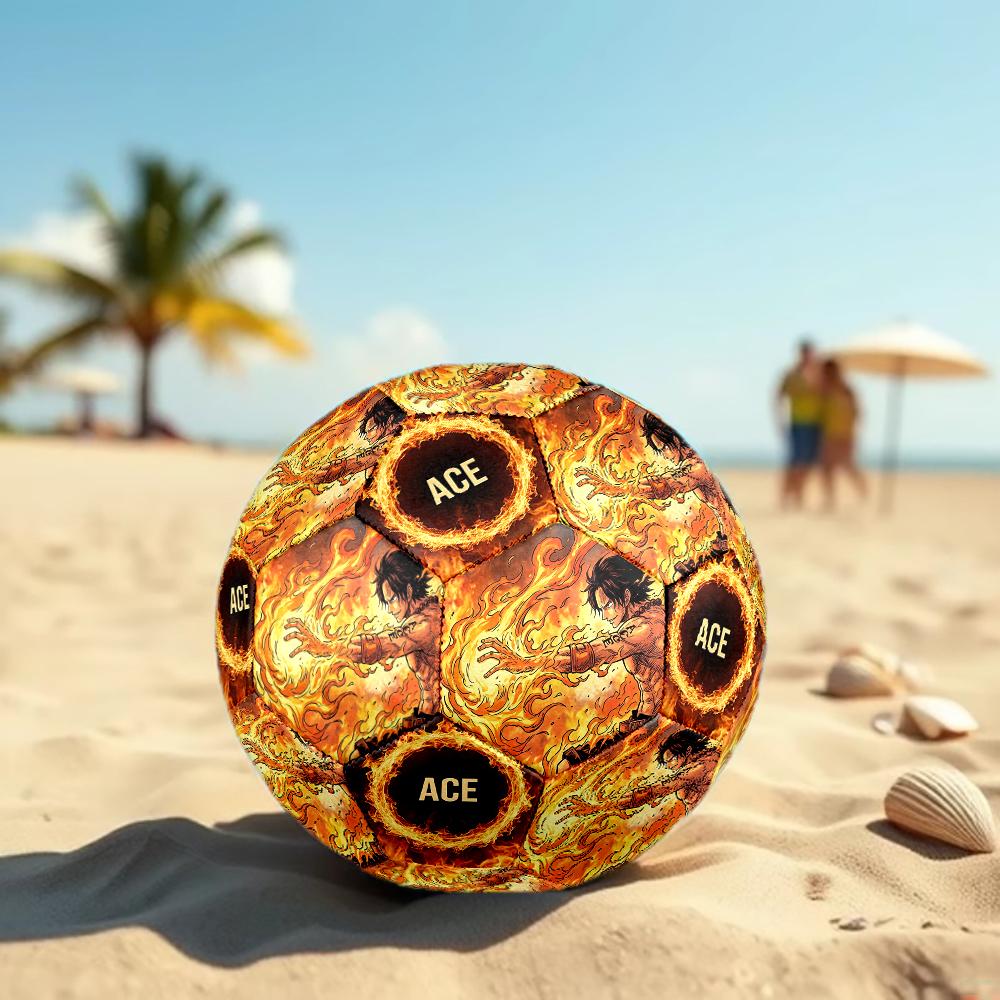 1pc One Piece Football Soccer Ball Size 5 Indoor Soccer Ball Fashion Colorful Backyard Game -Great For Sports Fans Gift HE28